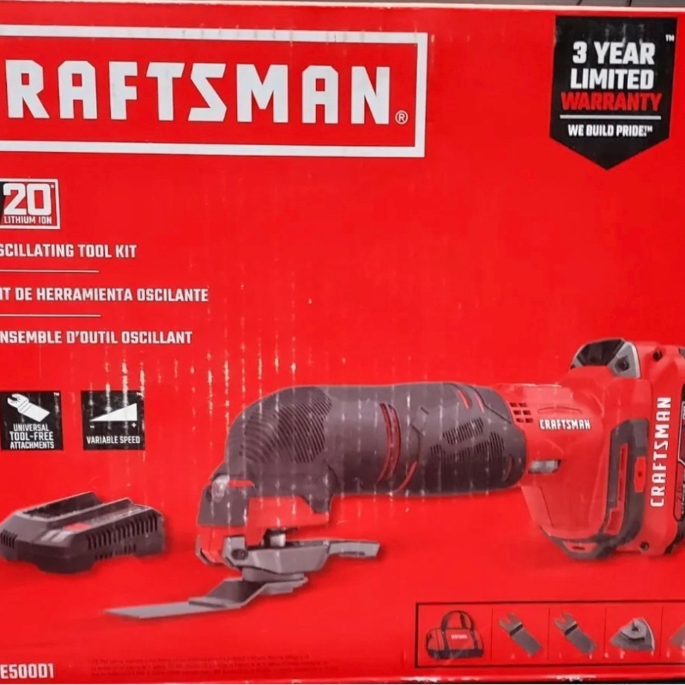 Craftsman (CMCE500D1) 20V Cordless Oscillating Tool Kit **Brand-New**